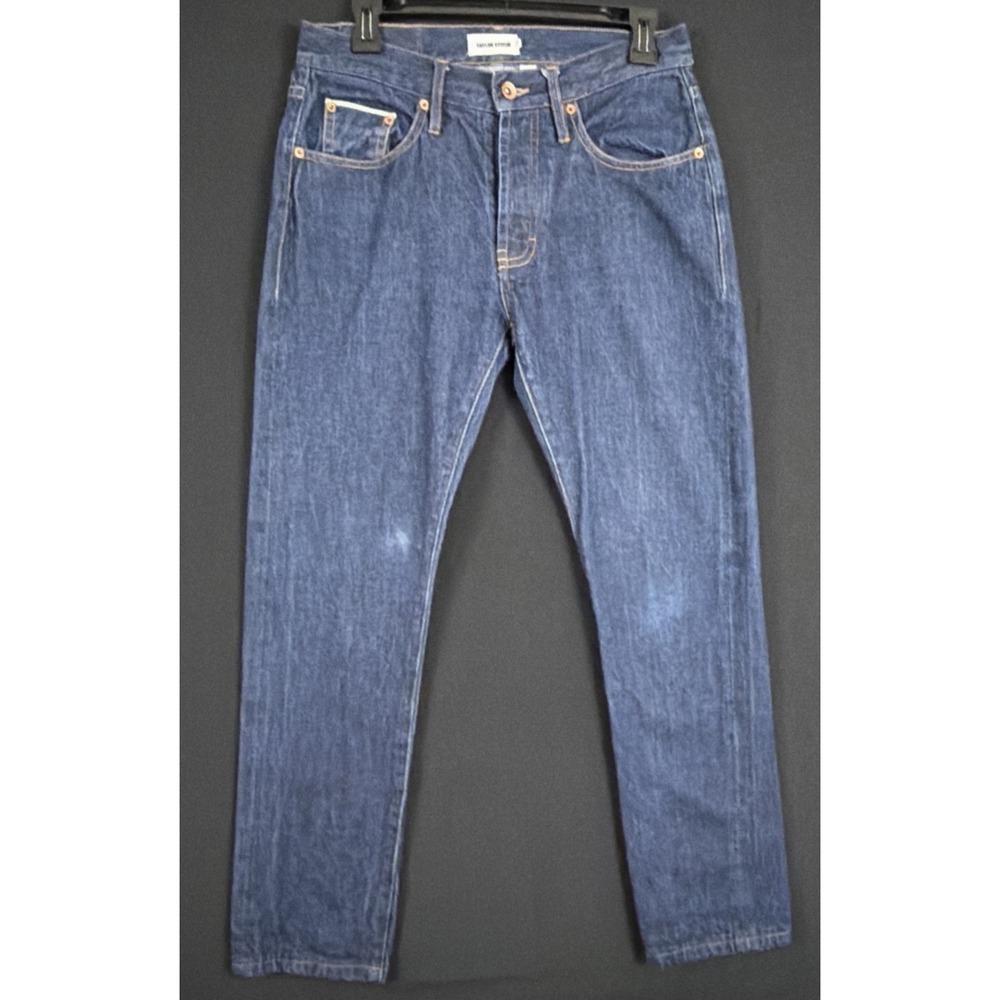Taylor Stitch Jeans 29 Blue Slim Fit  Dark Wash Button Fly 29x30